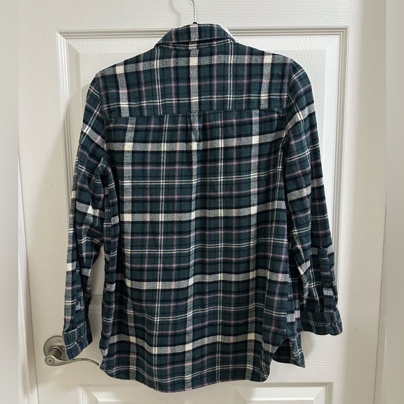 Madewell Flannel Classic Ex-Boyfriend Shirt in Baywood Plaid size medium - Picture 4 of 6